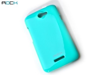  Пластикова накладка ROCK Naked Color-ful series на HTC One X (+ плівка) (Бірюзовий / Blue) в магазині vchehle.ua