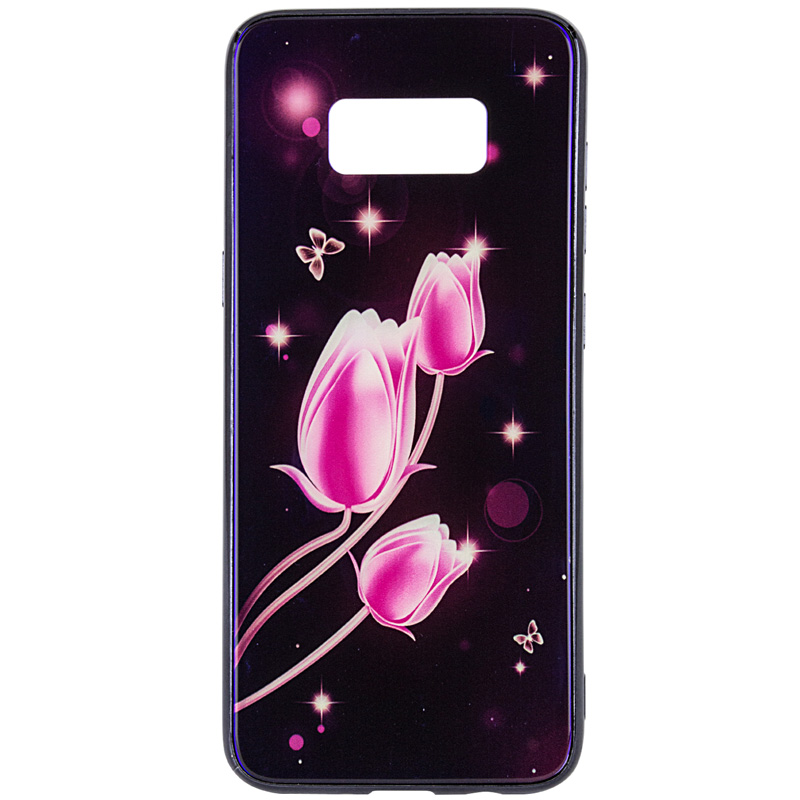 

TPU+Glass чехол Fantasy с глянцевыми торцами для Samsung G950 Galaxy S8 (Тюльпаны) 665703