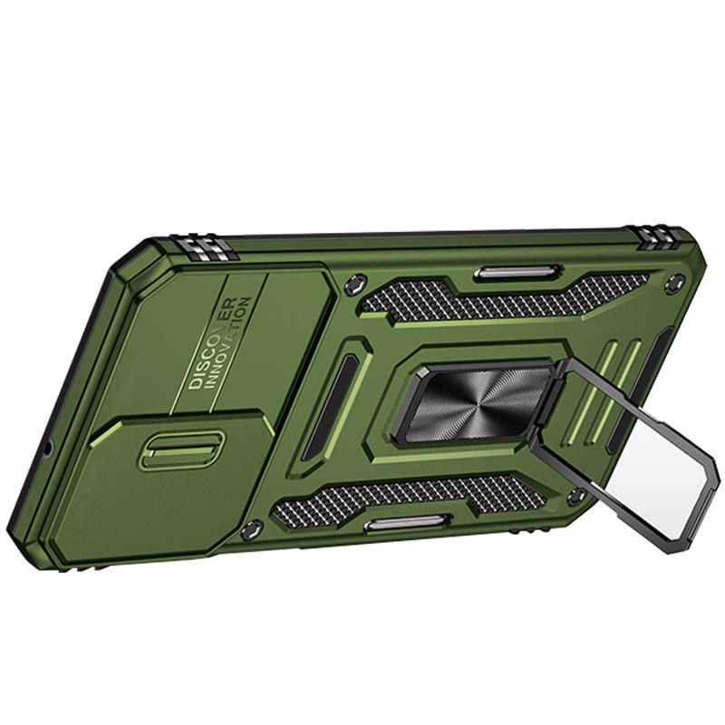 Удароміцний чохол Camshield Army Ring на Samsung Galaxy A14 4G/5G (Оливковий / Army Green) в магазині vchehle.ua