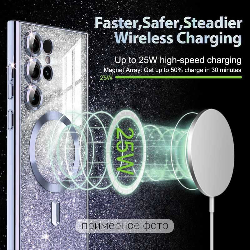 Фото TPU чехол Delight case with Magnetic Safe с защитными линзами на камеру для Samsung Galaxy S21 FE (Серый / Lavender Gray) в магазине vchehle.ua
