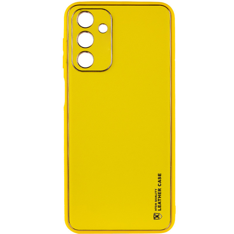 Кожаный чехол Xshield для Samsung Galaxy A25 5G (Желтый / Yellow)