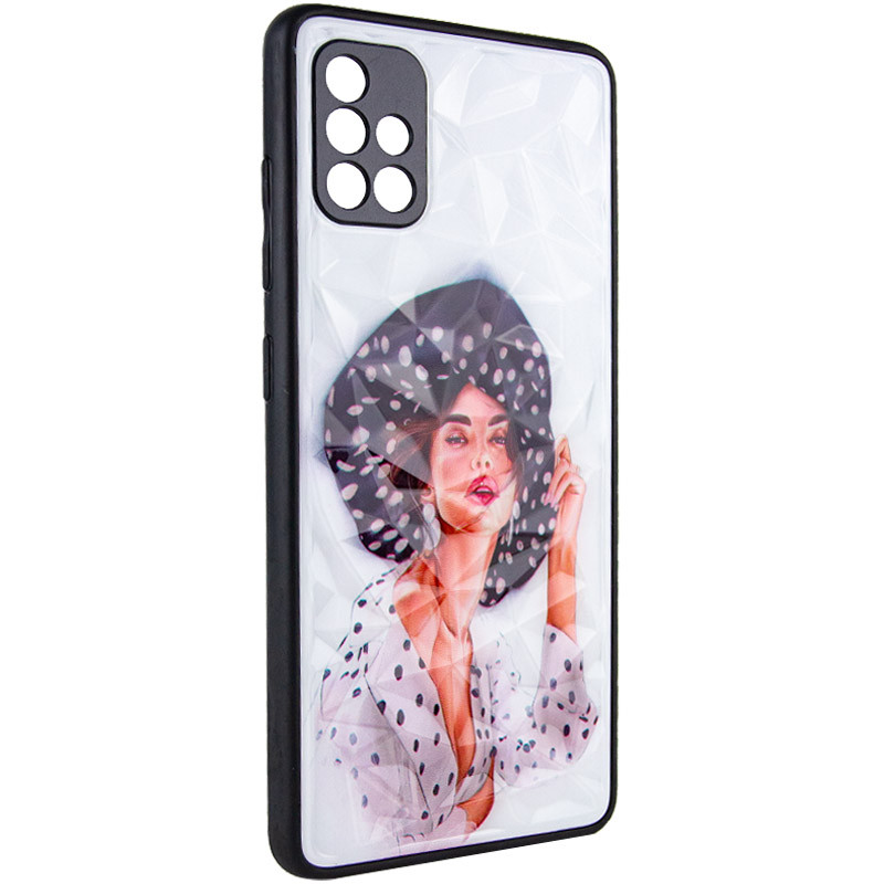 TPU+PC чехол Prisma Ladies для Samsung Galaxy A51 (Girl in a hat)