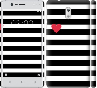 

Чехол Черно-белые полосы для Nokia 3 752189
