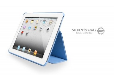 # Кожаный чехол SGP Stehen для Apple IPAD 2 (Голубой / Tender Blue)