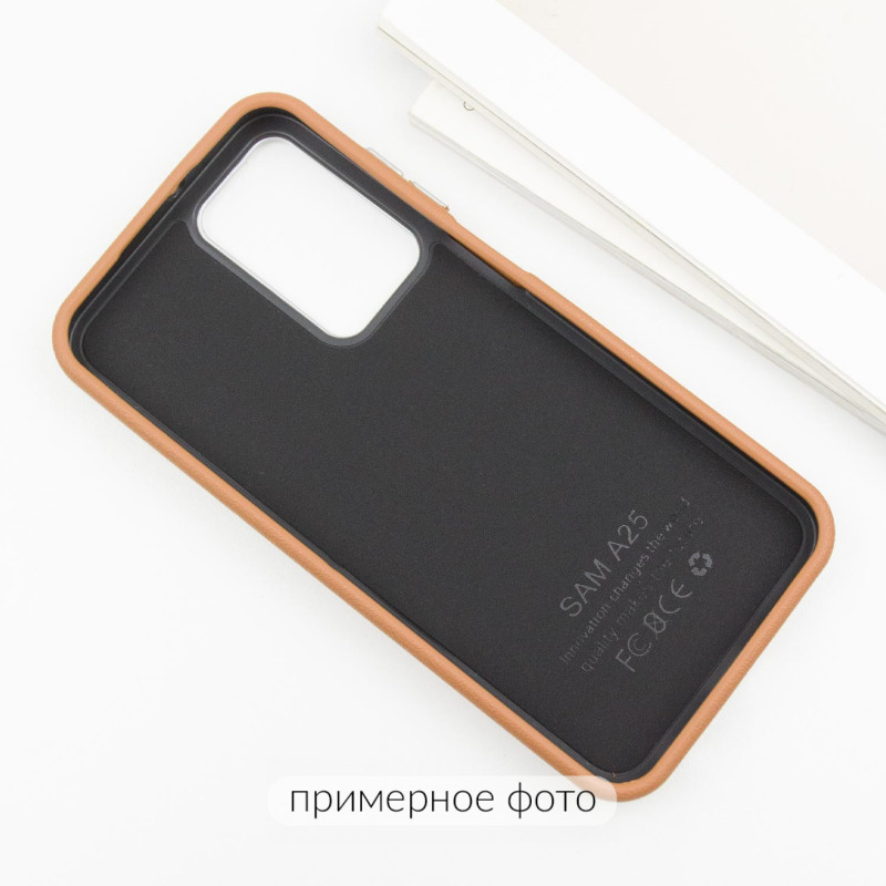 Шкіряний чохол Leather Case Metal Buttons на Xiaomi Redmi Note 13 4G (Brown) в магазині vchehle.ua