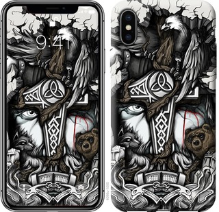 Чохол Тату Викинг для iPhone XS