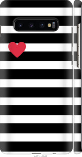 

Чехол Черно-белые полосы для Samsung Galaxy S10 Plus 751642