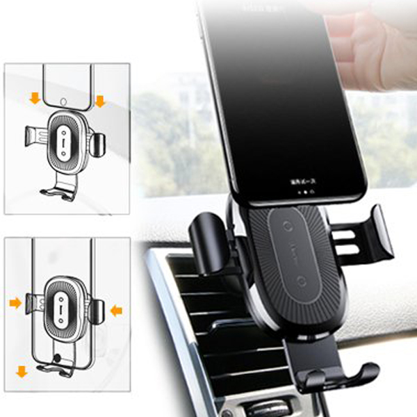 Фото Автодержатель с БЗУ Baseus Gravity Wireless Air Vent (WXYL) на vchehle.ua