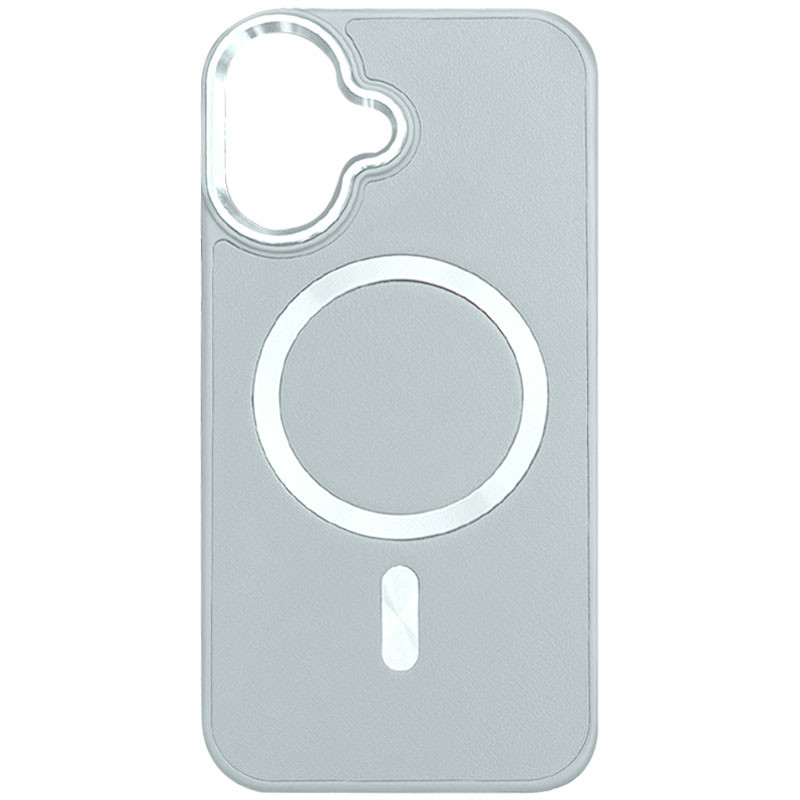 Кожаный чехол SnapCase with Magnetic Safe для Apple iPhone 16 (6.1") (Grey)