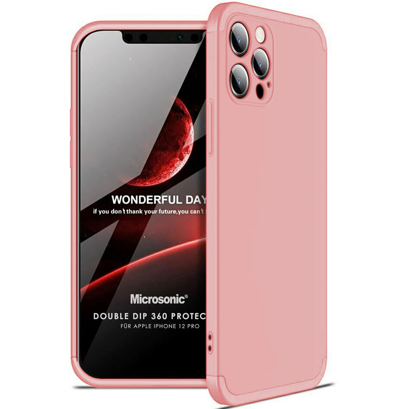 Пластикова накладка GKK LikGus 360 градусів (орр) на Apple iPhone 12 Pro Max (6.7") (Рожевий / Rose gold)