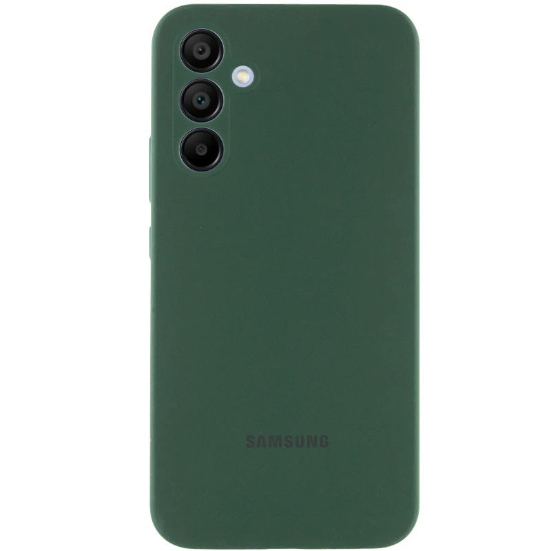 Чехол Silicone Cover Lakshmi Full Camera (AAA) with Logo для Samsung Galaxy A56 (Зеленый / Cyprus Green)