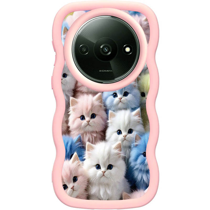 Чехол TPU Cloudy Pictures для Xiaomi Redmi A3 / Poco C61 4G (Kittens)