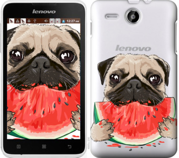 

Чехол Мопс и арбуз для Lenovo A529 843557
