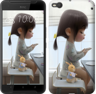 

Чехол Милая девочка с зайчиком для HTC One X9 636485
