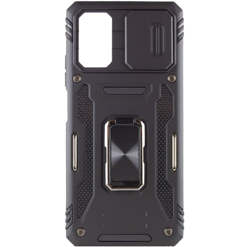 Фото Удароміцний чохол Camshield Army Ring на Xiaomi Poco X5 Pro 5G / Note 12 Pro 5G (Чорний / Black) в маназині vchehle.ua