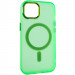 Фото Чохол TPU+PC Lily with Magnetic safe на Apple iPhone 15 (6.1") (Neon Green) на vchehle.ua