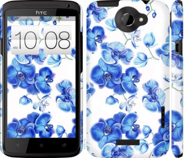 

Чехол Голубые орхидеи для HTC One X+ 724966