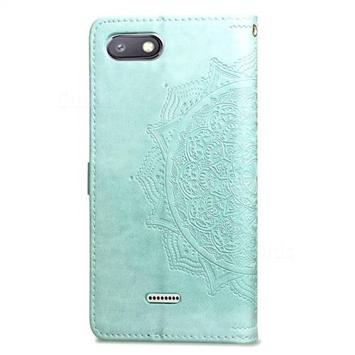 Фото Шкіряний чохол-книжка Art Case з візитницею на Xiaomi Redmi 6A (Бірюзовий) в маназині vchehle.ua