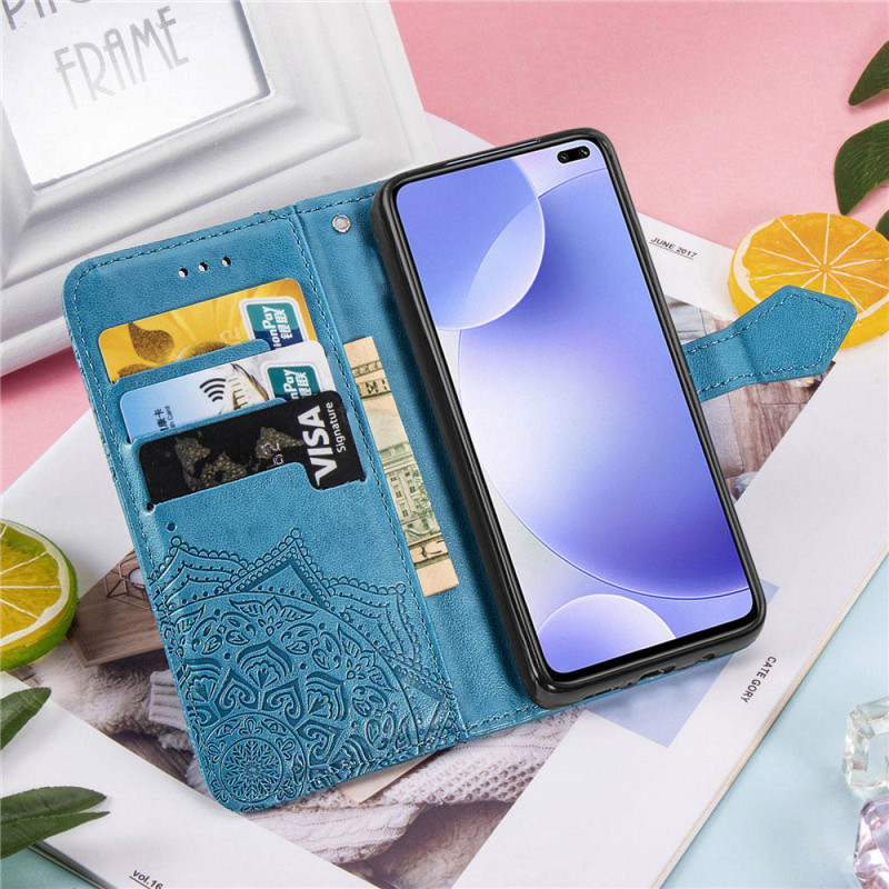 Замовити Шкіряний чохол (книжка) Art Case з візитницею на Xiaomi Redmi K30 / Poco X2 (Синій) на vchehle.ua