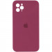 Чехол Silicone Case Square Full Camera Protective (AA) для Apple iPhone 11 Pro Max (6.5") (Бордовый / Plum)