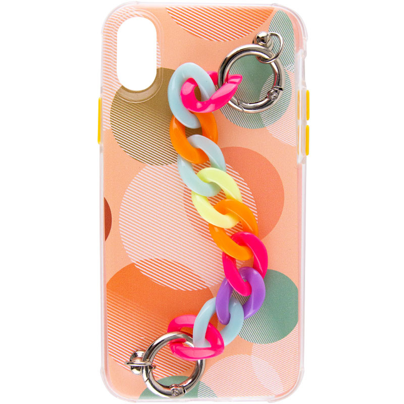 

TPU+PC чехол Colorspot с ремешком-цепью для iPhone XS (5.8") (Bubbles) 1186856