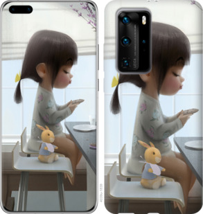 

Чехол Милая девочка с зайчиком для Huawei P40 Pro 932891