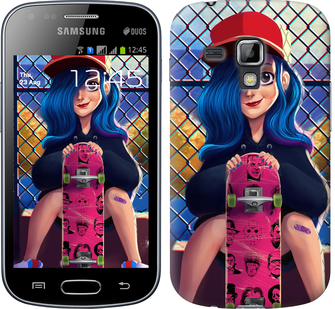 

Чехол Прикольная девочка со скейтбордом для Samsung Galaxy S Duos s7562 618079