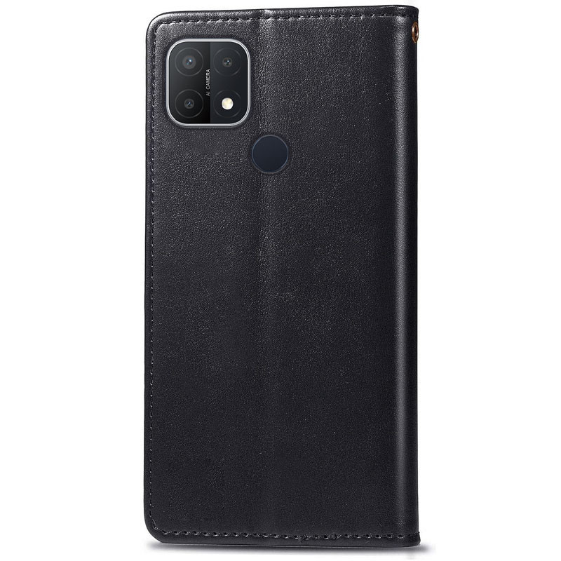 Шкіряний чохол-книжка GETMAN Gallant (PU) для Oppo A15s / A15 (Чорний) в магазині vchehle.ua