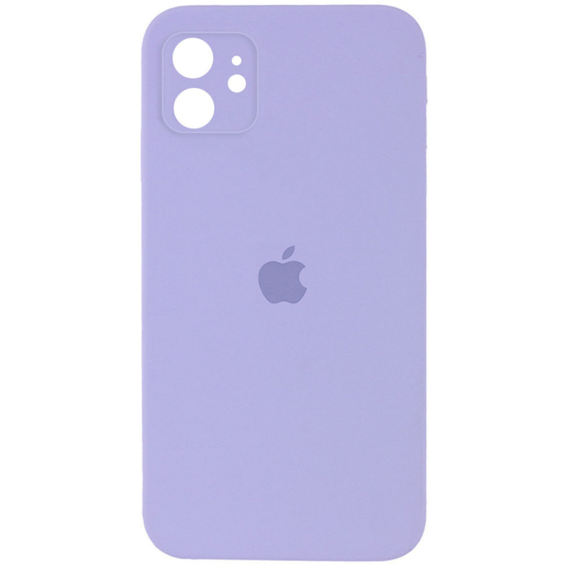 Чохол Silicone Case Square Full Camera Protective (AA) на Apple iPhone 11 (6.1") (Бузковий / Dasheen)