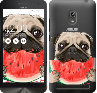 

Чохол Мопс і кавун на Asus ZenFone 6 A600CG 843951