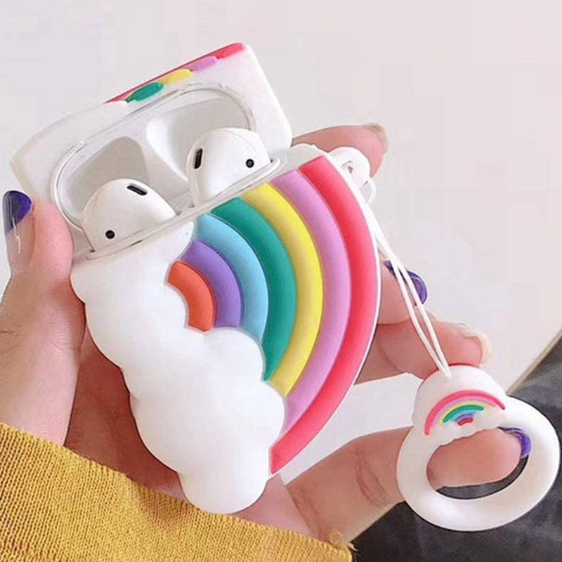 Купить Силиконовый футляр Fairy Tale series для наушников AirPods 1/2 (Rainbow) на vchehle.ua
