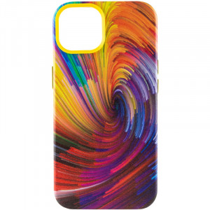 Кожаный чехол Colour Splash with Magnetic Safe для Apple iPhone 14 (6.1")