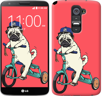 

Чехол Мопс на велосипеде для LG K8 K350E 87702