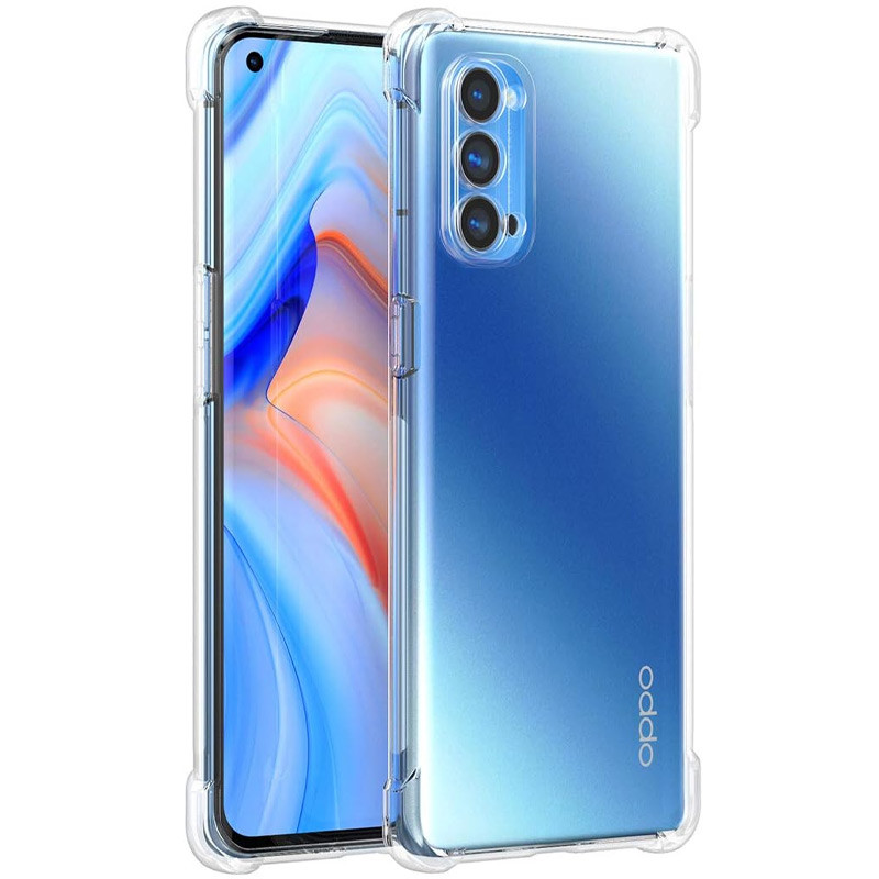 TPU чехол GETMAN Ease logo усиленные углы Full Camera для Oppo Reno 4 Pro 5G (Бесцветный (прозрачный))