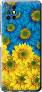 Чохол Жовто-блакитні квіти на Infinix Note 8