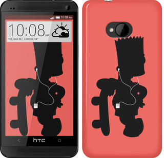 Чехол на HTC 10 Барт на красном фоне