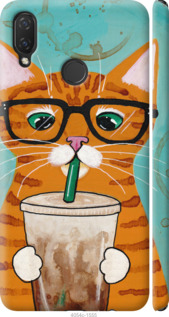 Чохол Зеленоокий кіт в окулярах на Huawei P Smart Plus
