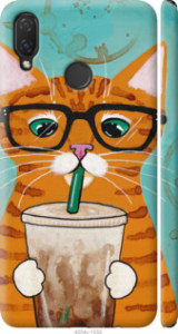 Чехол Зеленоглазый кот в очках для Huawei P Smart+