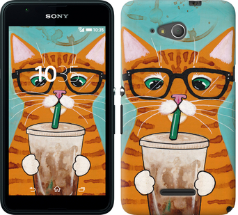 

Чохол Зеленоокий кіт в окулярах на Sony Xperia E4g 625325