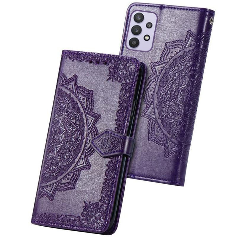 Фото Шкіряний чохол (книжка) Art Case з візитницею на Samsung Galaxy A52 4G / A52 5G / A52s (Фіолетовий) в маназині vchehle.ua