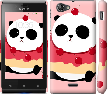 

Чехол Панда с пончиком для Sony Xperia J ST26i 247635