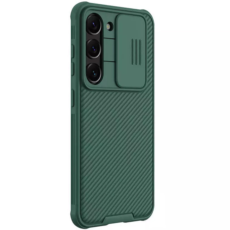 Купити Карбонова накладка Nillkin Camshield (шторка на камеру) на Samsung Galaxy S23+ (Зеленый / Deep Green) на vchehle.ua