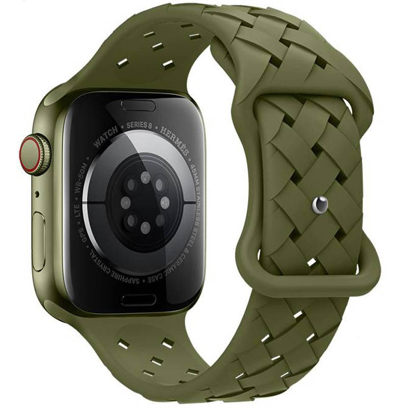 Фото Ремінець Hoco WA16 Flexible series Apple watch (42/44/45/49mm) (Olive Green) на vchehle.ua