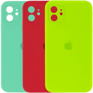 Чохол Silicone Case Square Full Camera Protective (AA) на Apple iPhone 11 (6.1")