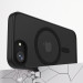 Фото TPU+PC чехол Metal Buttons with  Magnetic Safe Colorful для Apple iPhone 16e (6.1") (Черный / Black) в магазине vchehle.ua