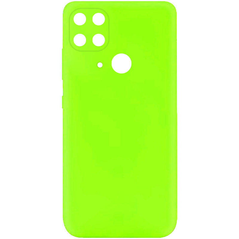 Чехол Silicone Cover Lakshmi Full Camera (A) для Xiaomi Redmi 10C (Салатовый / Neon Green)