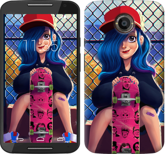 

Чохол Прикольна дівчинка зі скейтбордом на Motorola Moto X2 618450