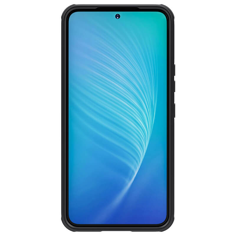 Фото Карбоновая накладка Nillkin Camshield (шторка на камеру) для Samsung Galaxy S22+ (Черный / Black) на vchehle.ua