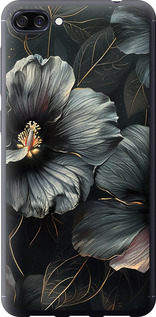 Чехол Черные цветы для Asus ZenFone 4 Max ZC520KL