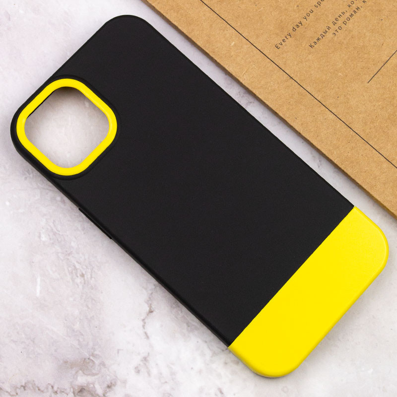 Чохол TPU+PC Bichromatic на Apple iPhone 12 Pro / 12 (6.1") (Black / Yellow) в магазині vchehle.ua